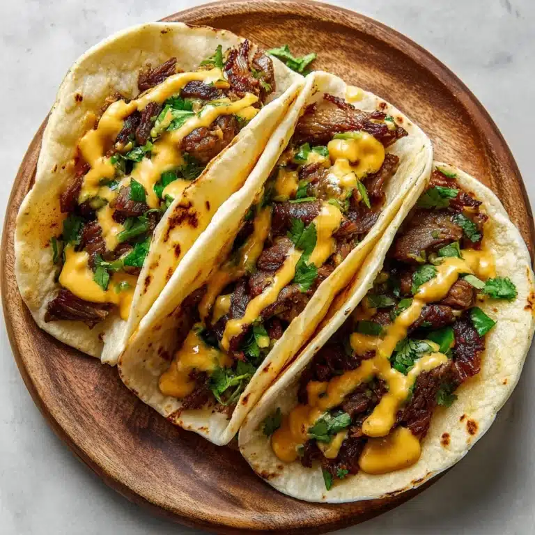Garlic Butter Honey BBQ Beef Tacos Recipe