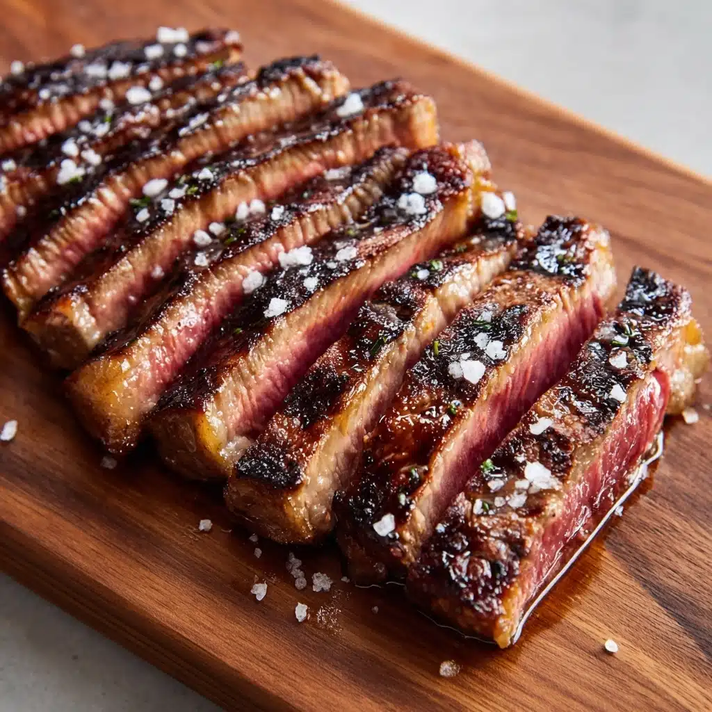 Grilled Balsamic and Garlic Flank Steak Recipe - Recipe Image