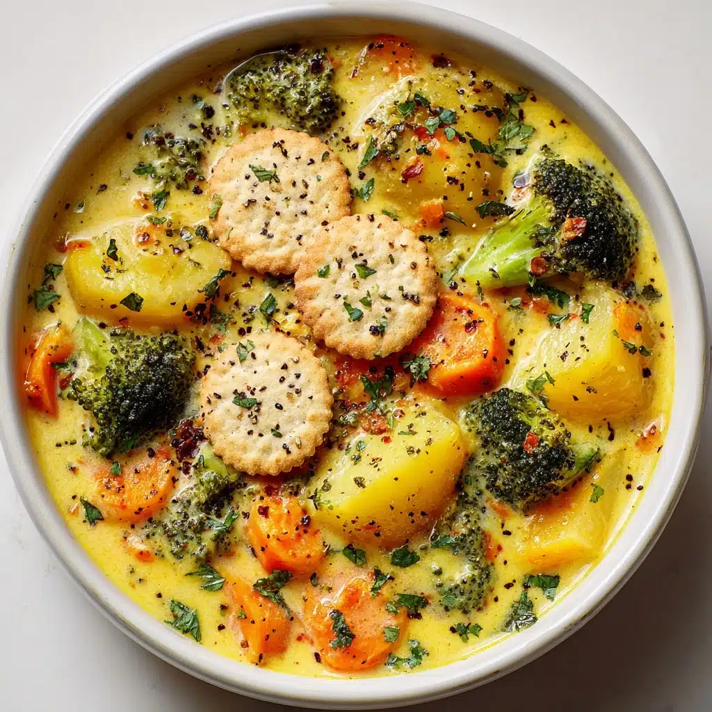 One Pot Creamy Vegetable Soup Recipe - Recipe Image