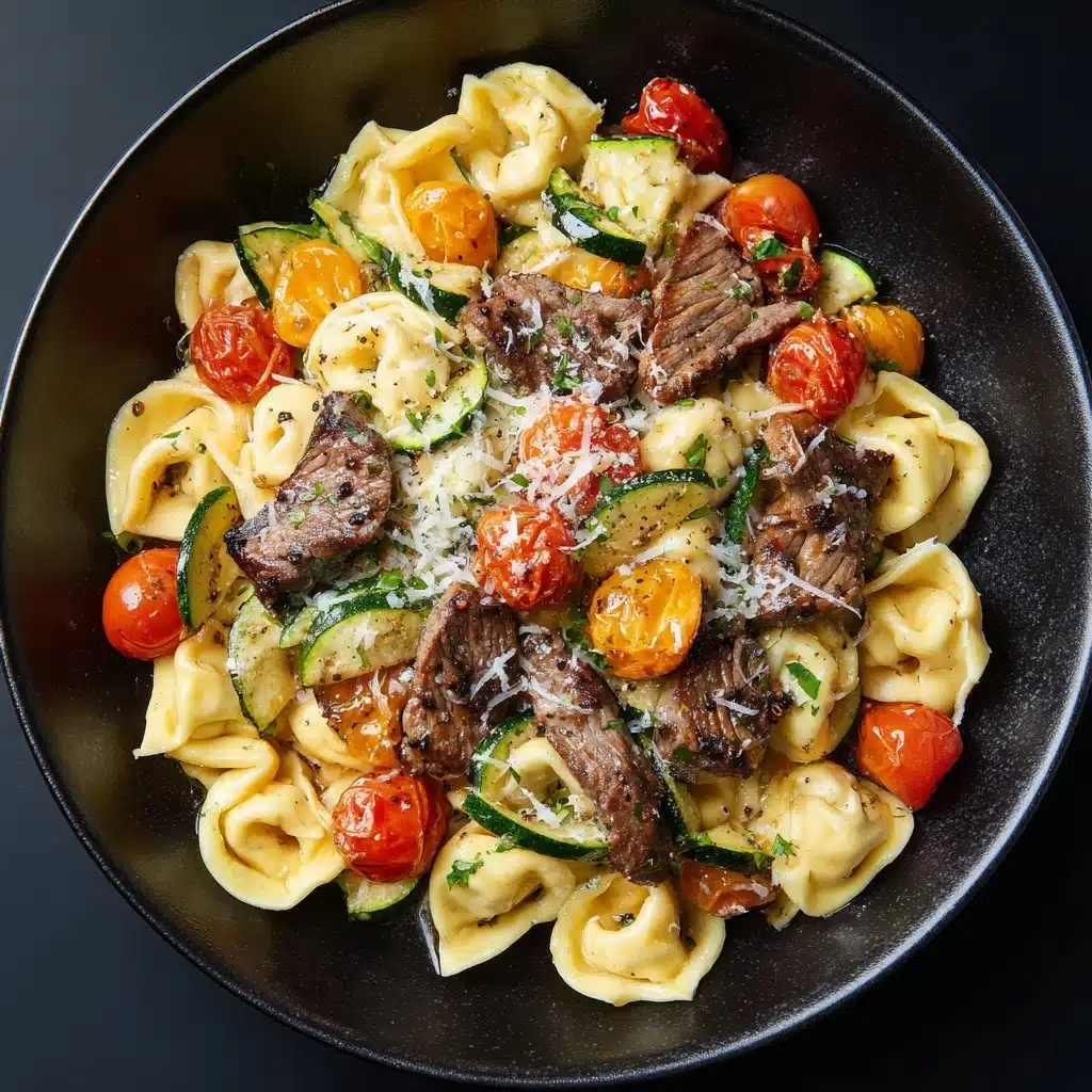 Garlic Parmesan Steak Tortellini Recipe - Recipe Image