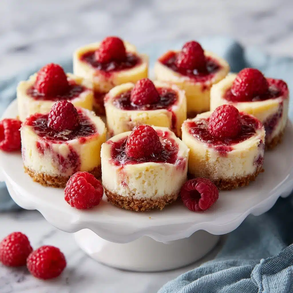 Lemon Mini Cheesecakes with Berry Swirl Recipe