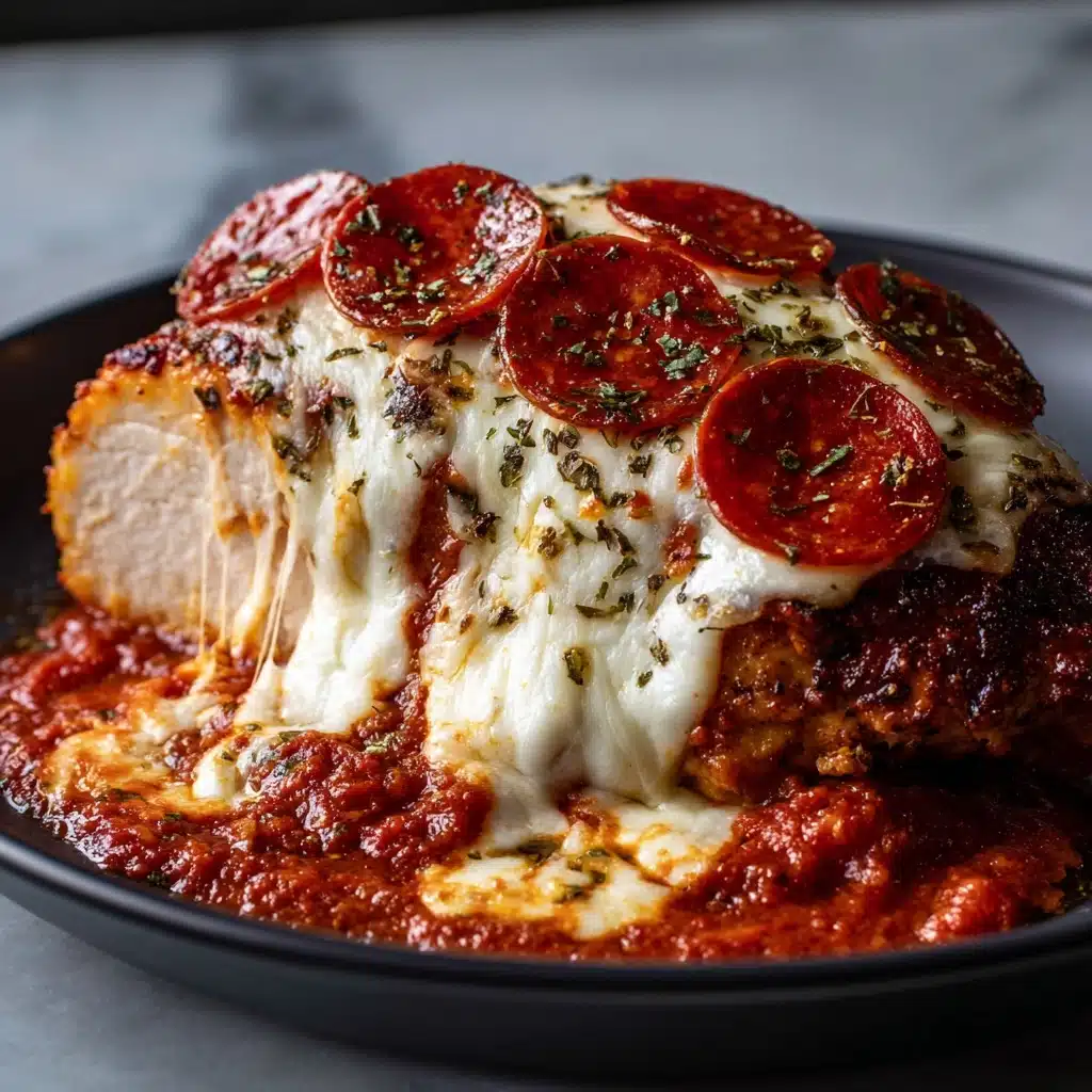 Pepperoni Pizza Stuffed Chicken Bake Recipe
