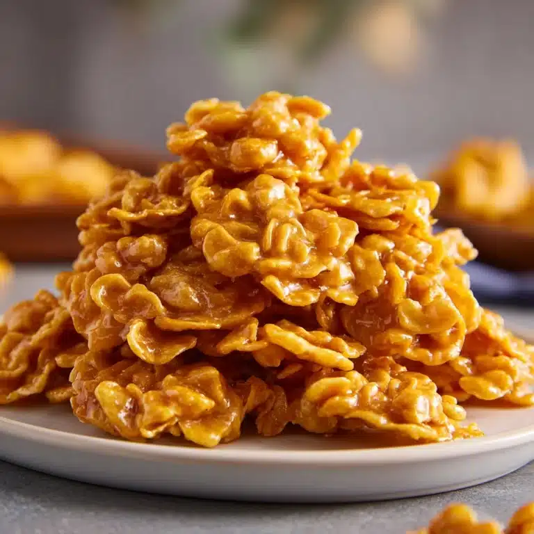 Cornflake Peanut Butter Cookies (No Bake) Recipe