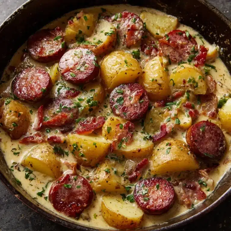 Creamy Smoked Sausage & Potato Crockpot Dinner Recipe