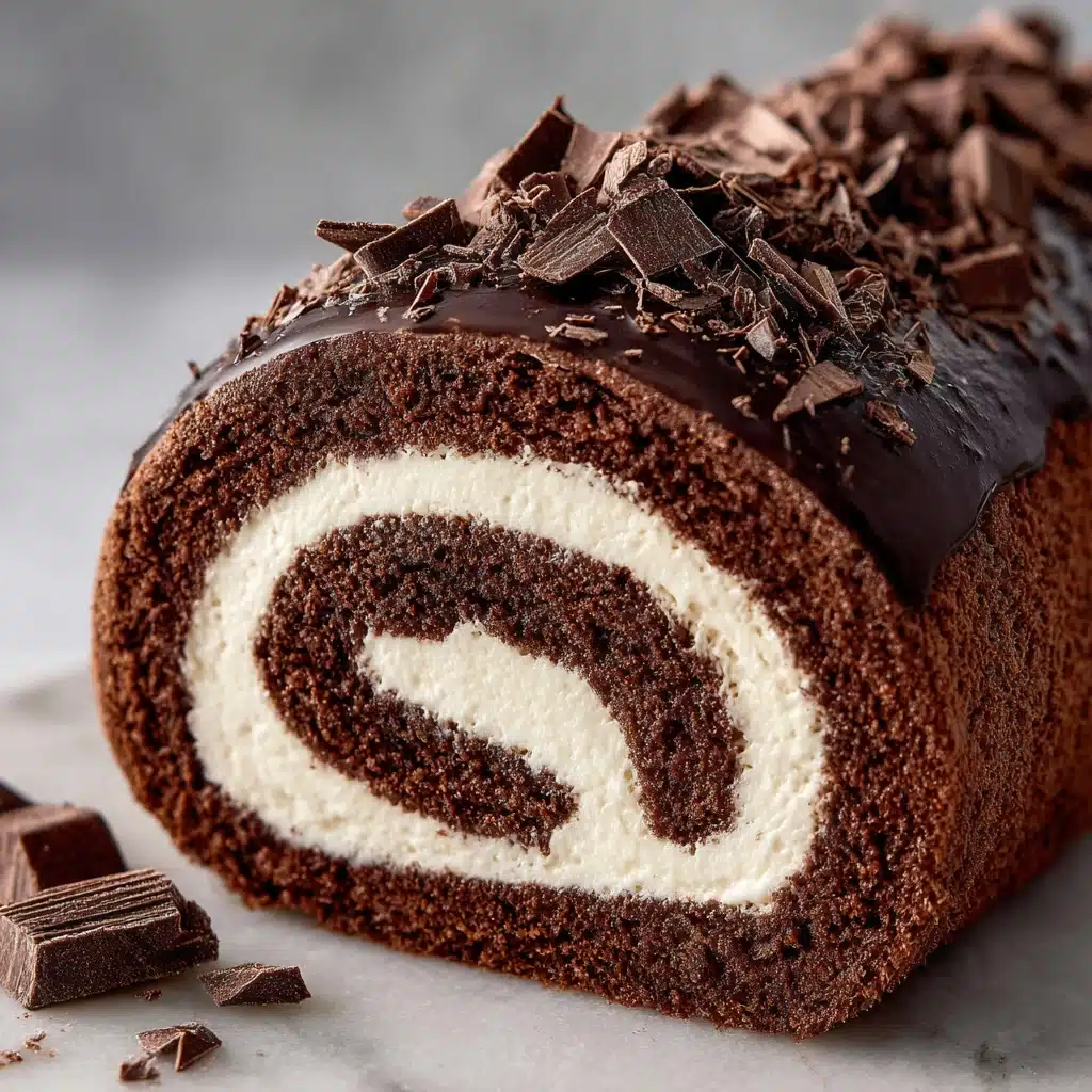 Triple Chocolate Roll Cake Recipe - Recipe Image