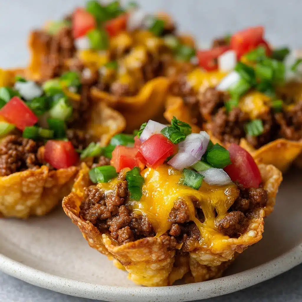 Mini Taco Cupcakes with Zesty Ground Beef and Cheese Recipe - Recipe Image
