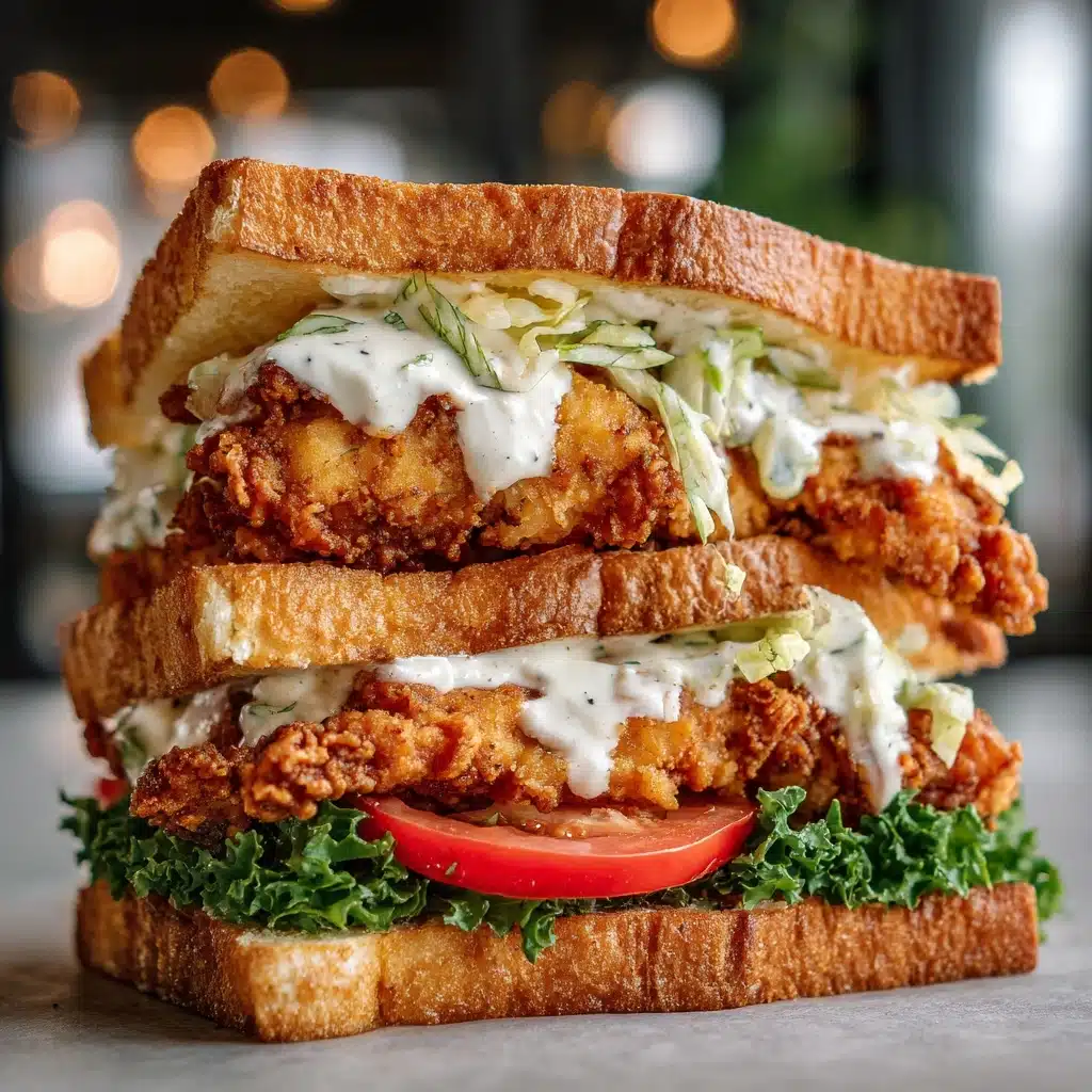 Dijon Mayo Brined Crispy Chicken Sandwich Recipe - Recipe Image
