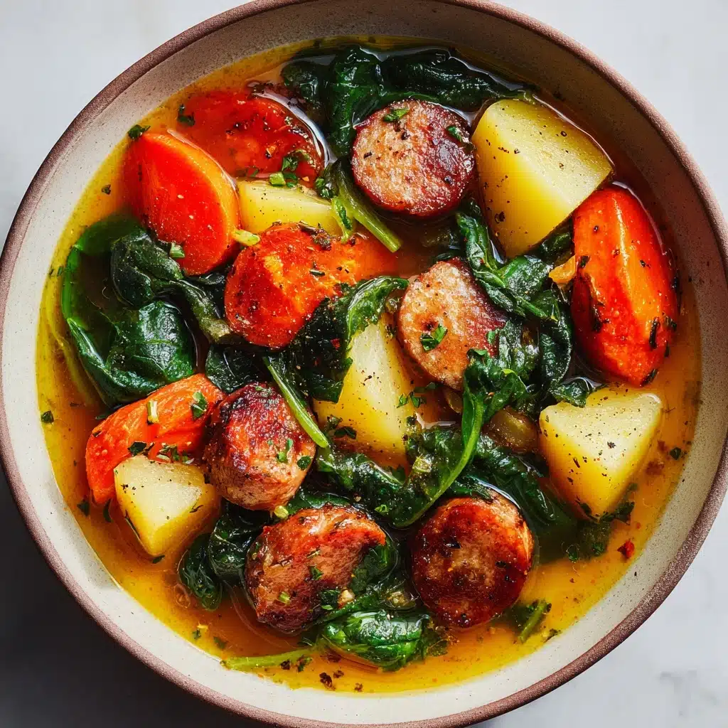 Italian Sausage Potato Soup with Carrots & Spinach Recipe
