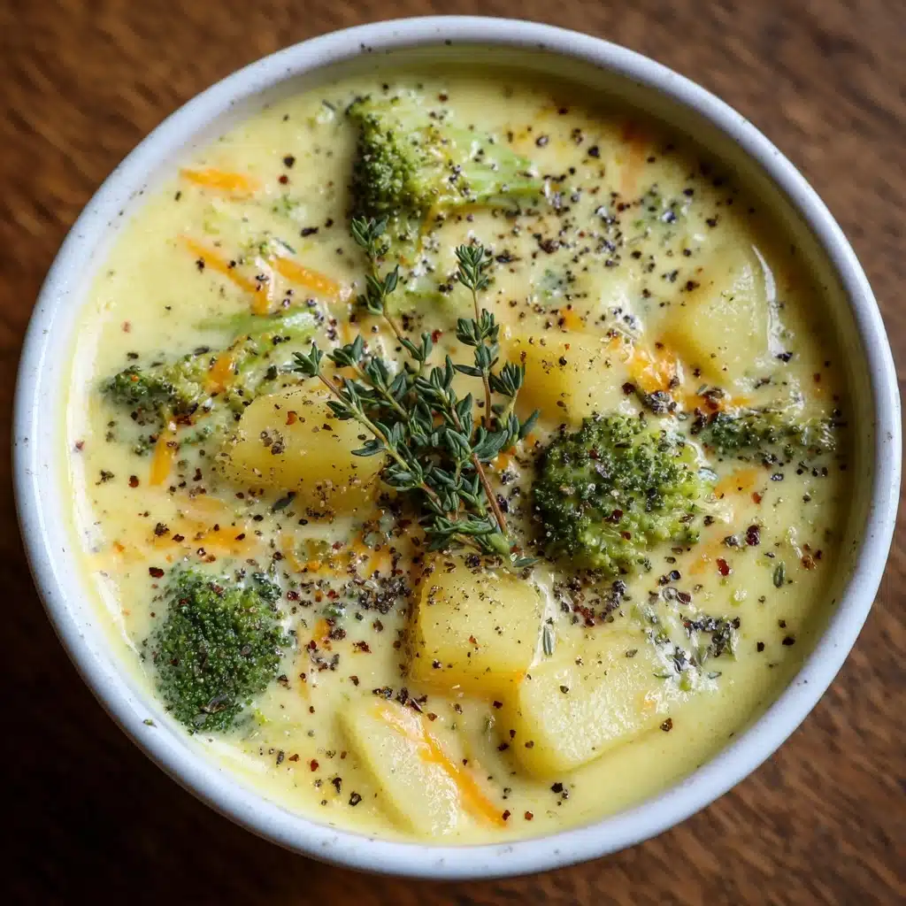 Crockpot Potato Broccoli Cheddar Soup Recipe - Recipe Image