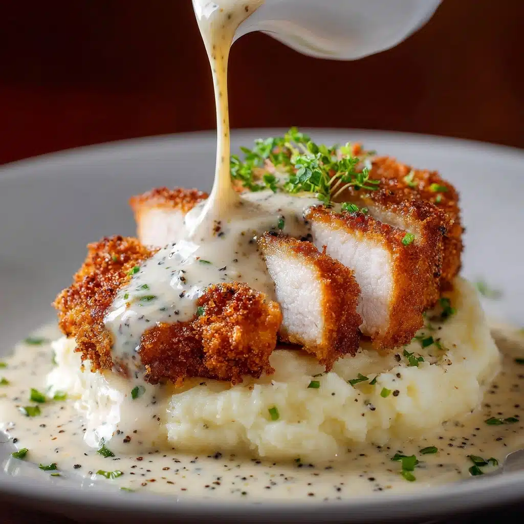Parmesan Crusted Chicken with Creamy Garlic Sauce Recipe - Recipe Image