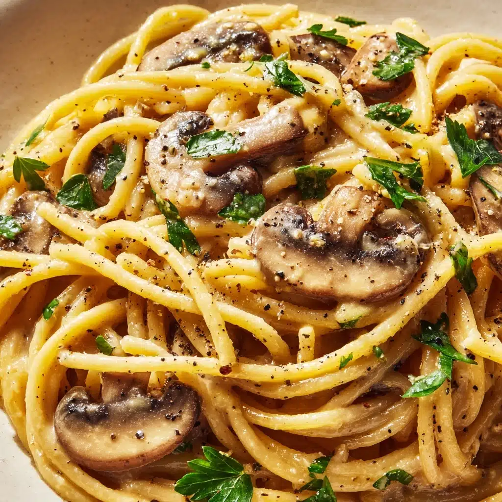 Creamy Miso Mushroom Pasta Recipe - Recipe Image