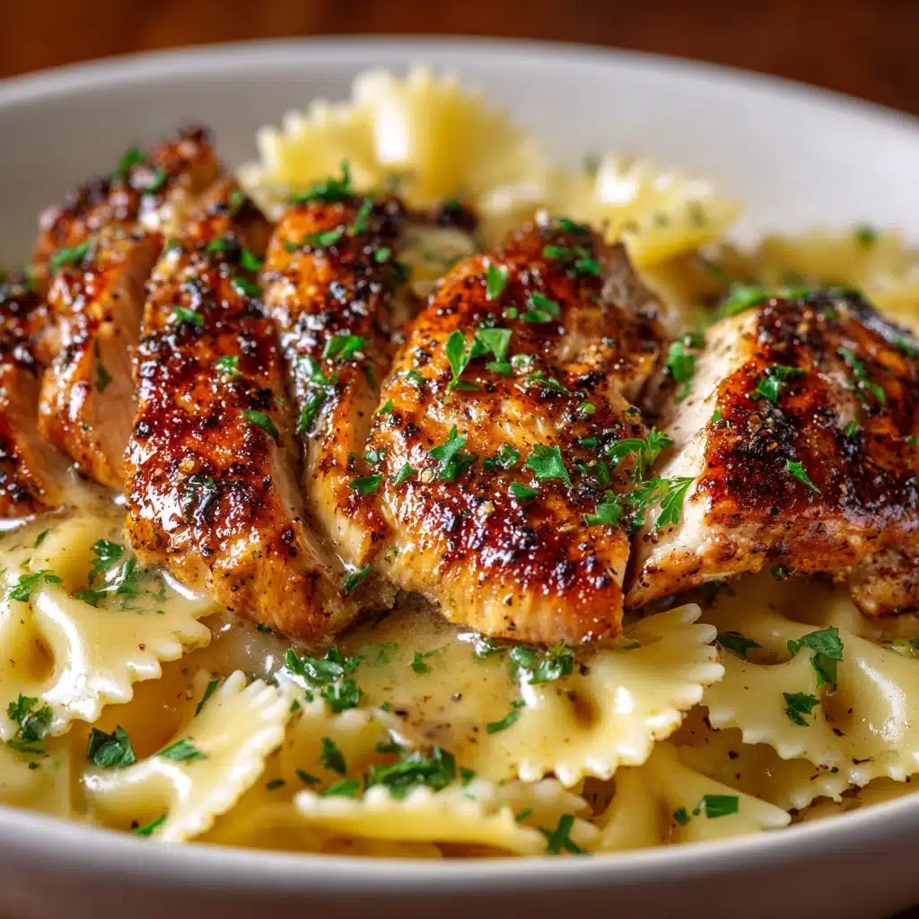 Lemon Garlic Chicken with Parmesan Bowtie Pasta Recipe