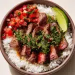 Skirt Steak Rice Bowls with Chimichurri Sauce Recipe