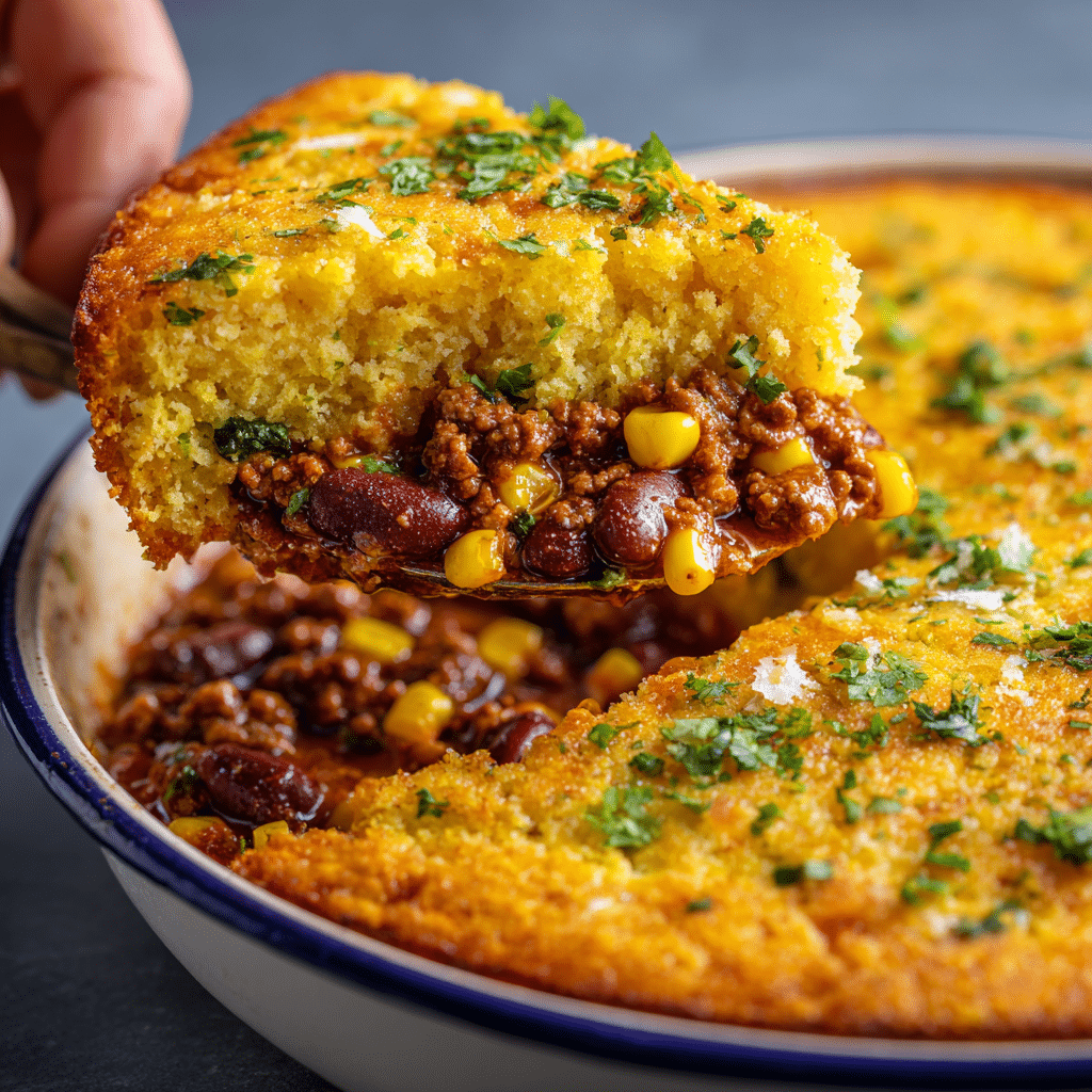 Easy Cowboy Cornbread Casserole Recipe - Recipe Image