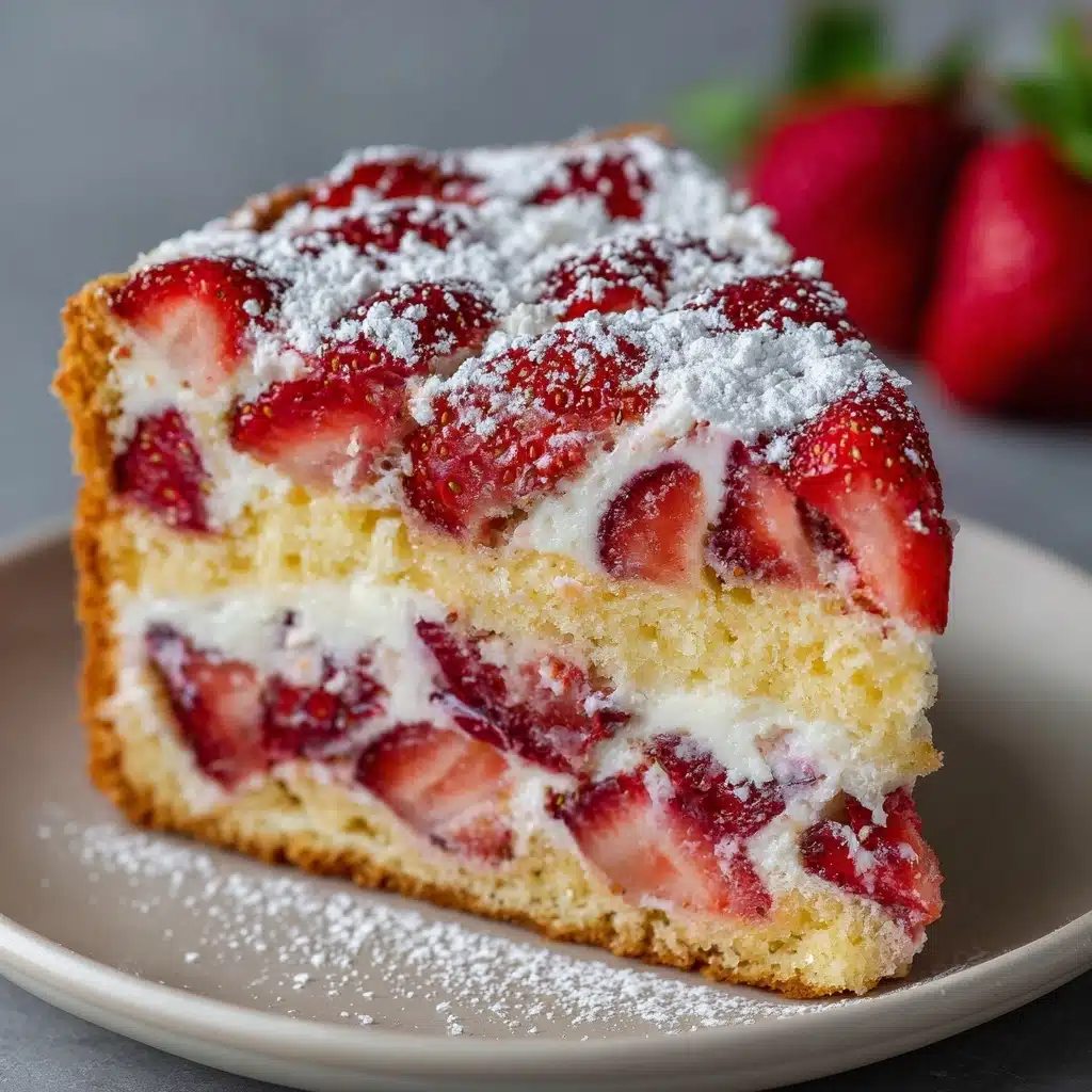 French Strawberry Cake Recipe - Recipe Image