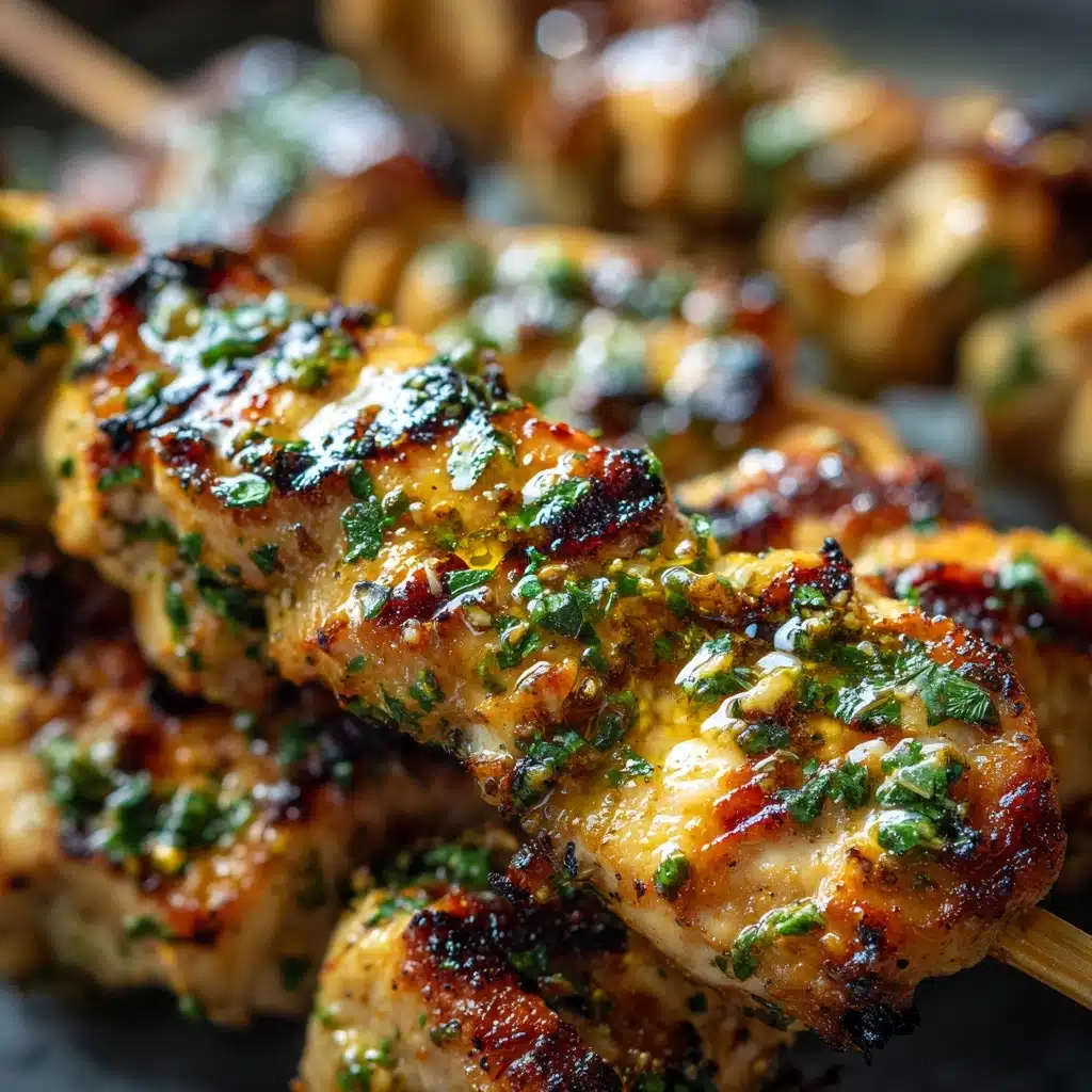 Chicken Skewers with Parmesan and Garlic Recipe - Recipe Image