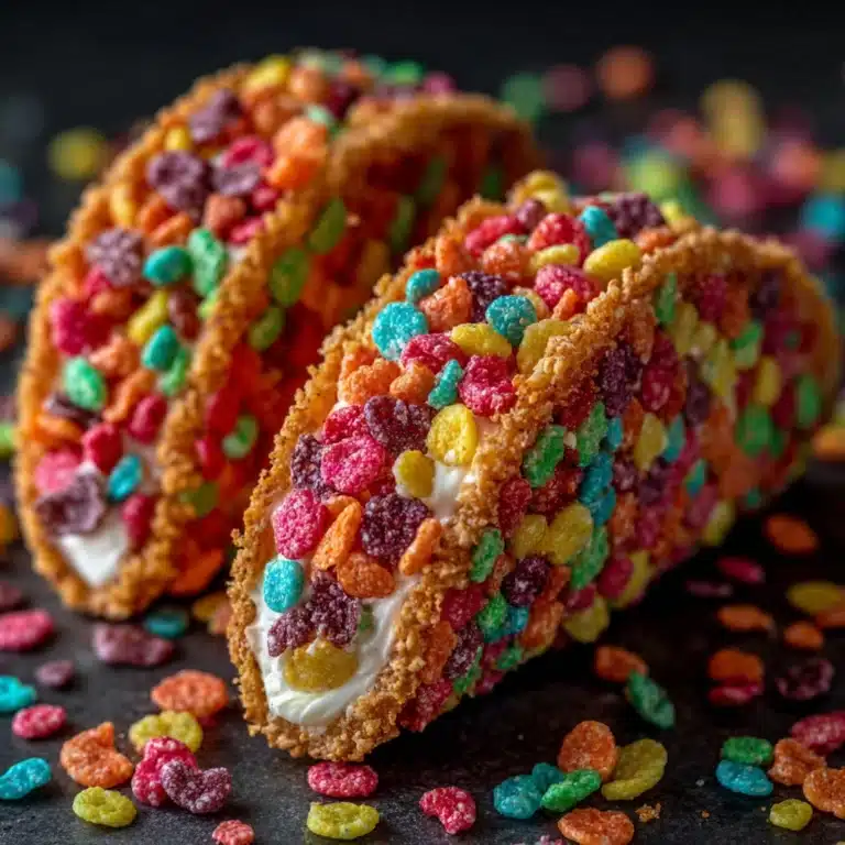 Delicious Fruity Pebbles Cheesecake Tacos: Crunchy Treat Recipe