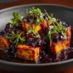 Blackberry Glazed Tofu with Black Pepper & Chili Recipe
