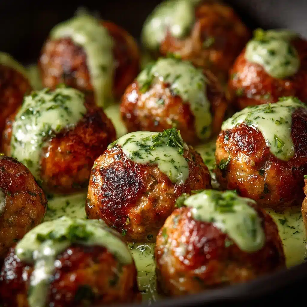 Baked Salmon Meatballs with Avocado Sauce Recipe - Recipe Image