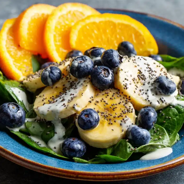 Blueberry Spinach Salad with Orange Poppy Seed Dressing Recipe