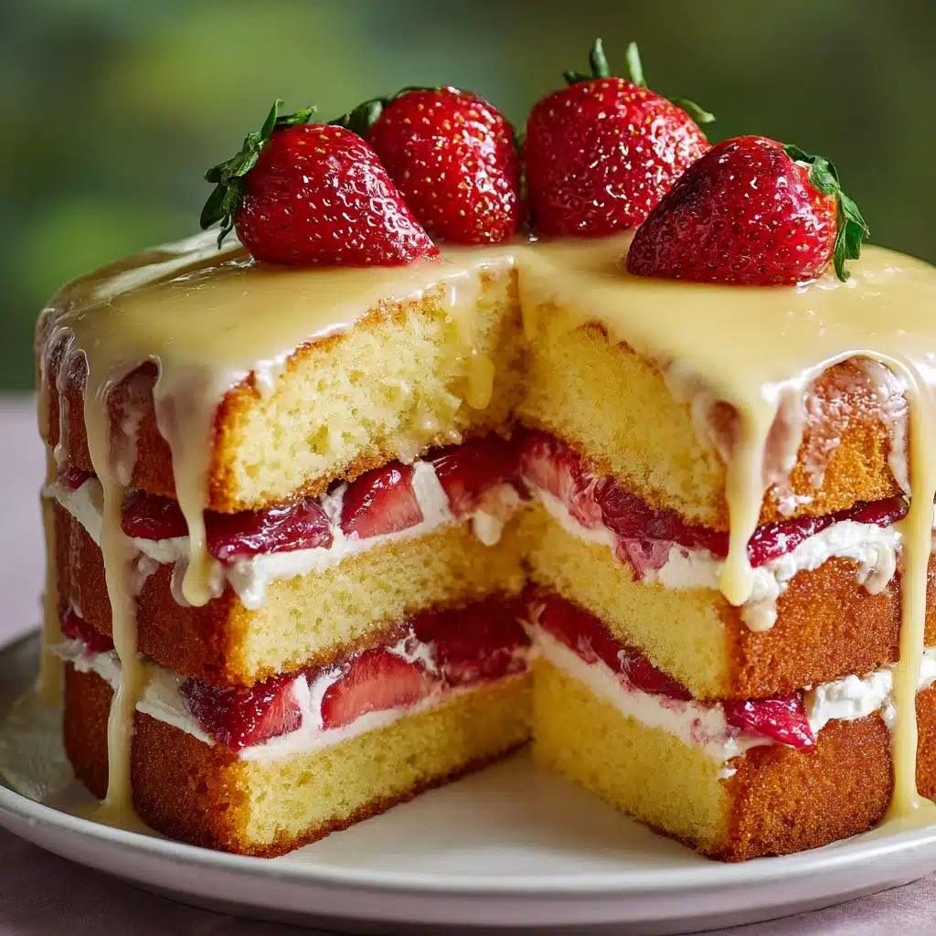 Strawberry Lemonade Layer Cake Recipe - Recipe Image