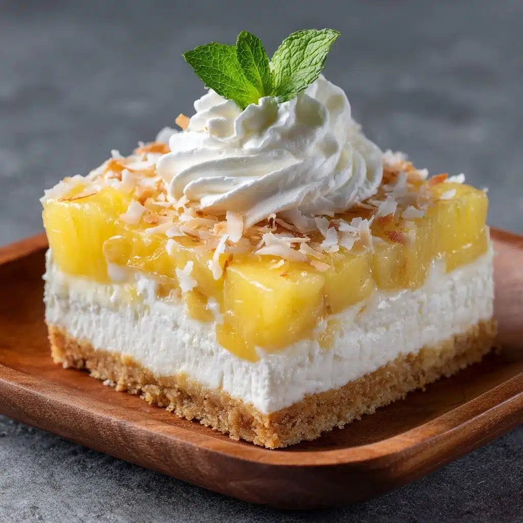 Coconut Pineapple Cheesecake Dessert Recipe - Recipe Image