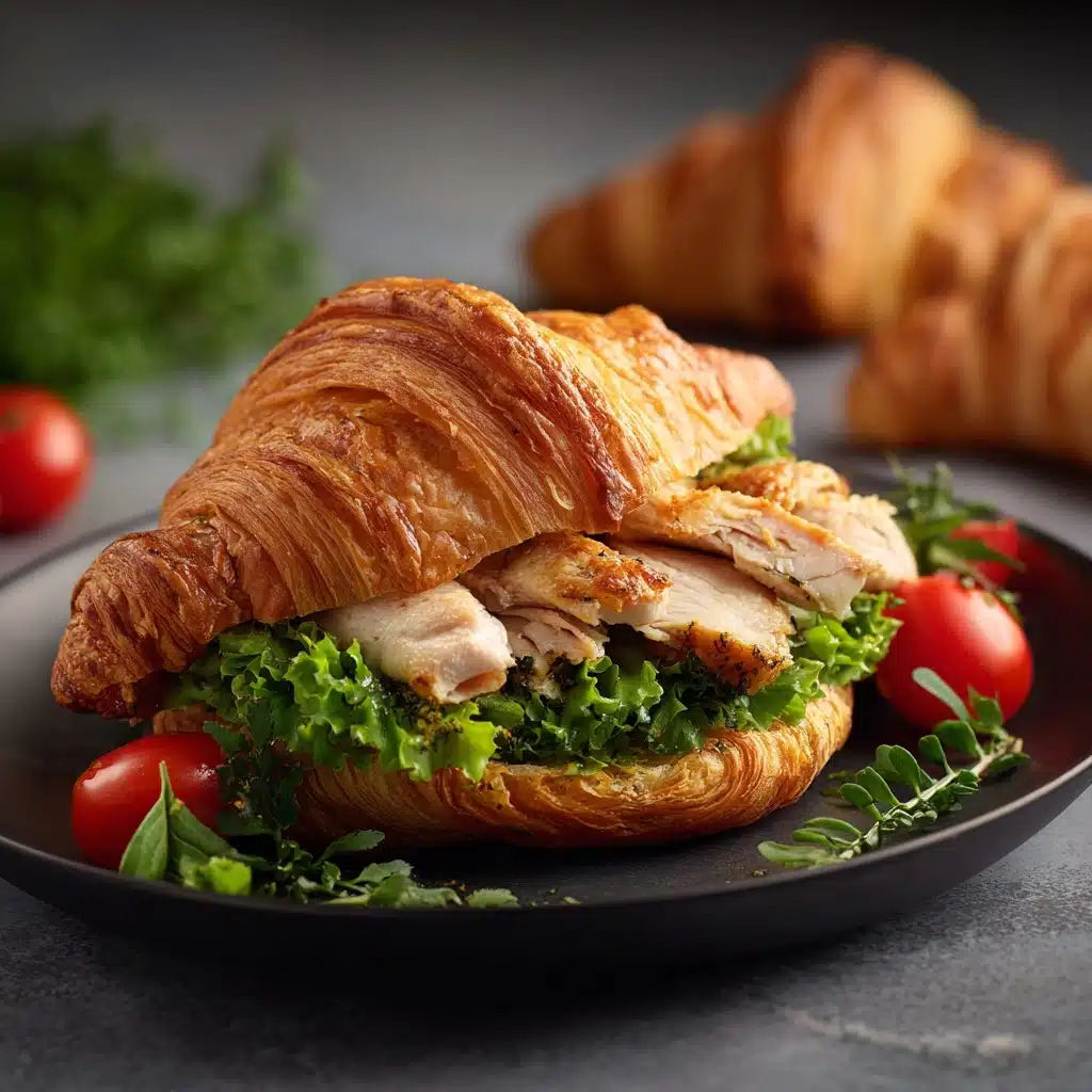 Chicken Caesar Croissant Sandwich Recipe - Recipe Image