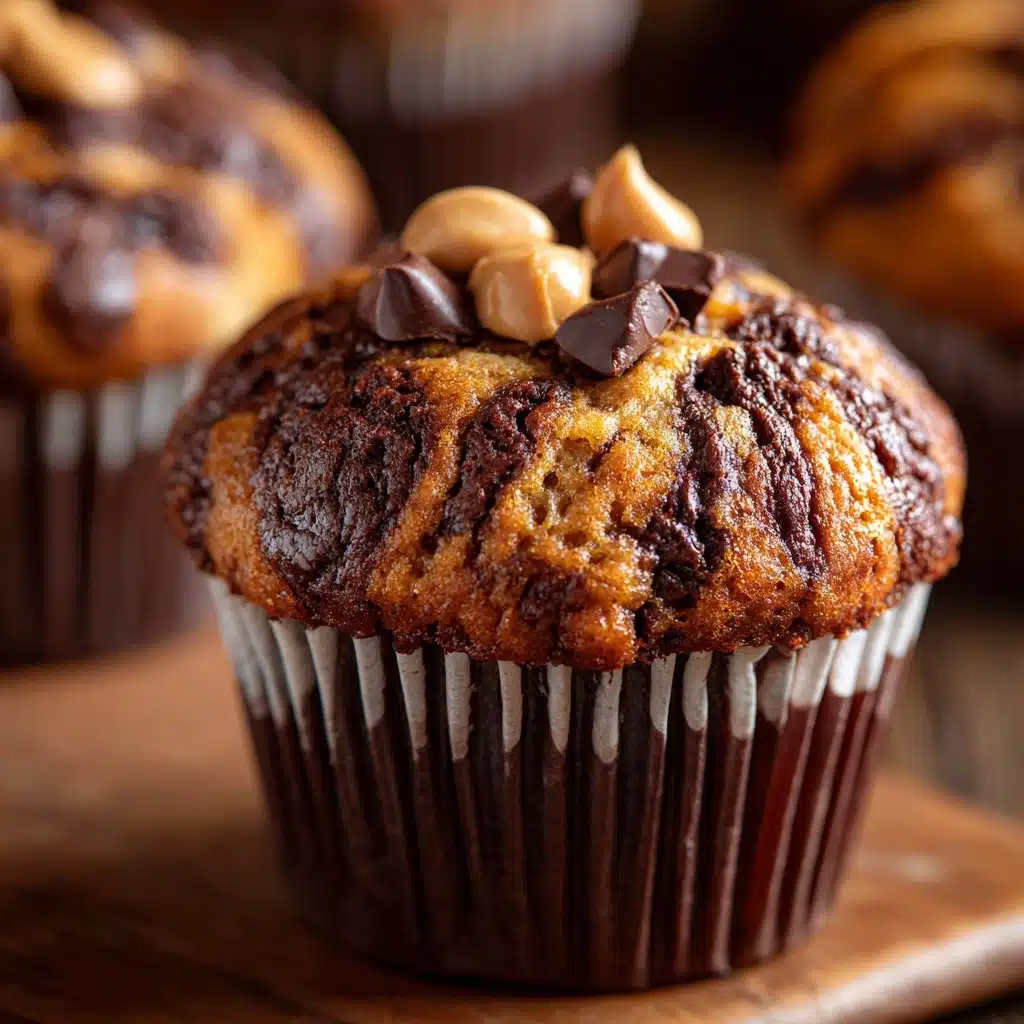 Chocolate Peanut Butter Banana Muffins Recipe - Recipe Image