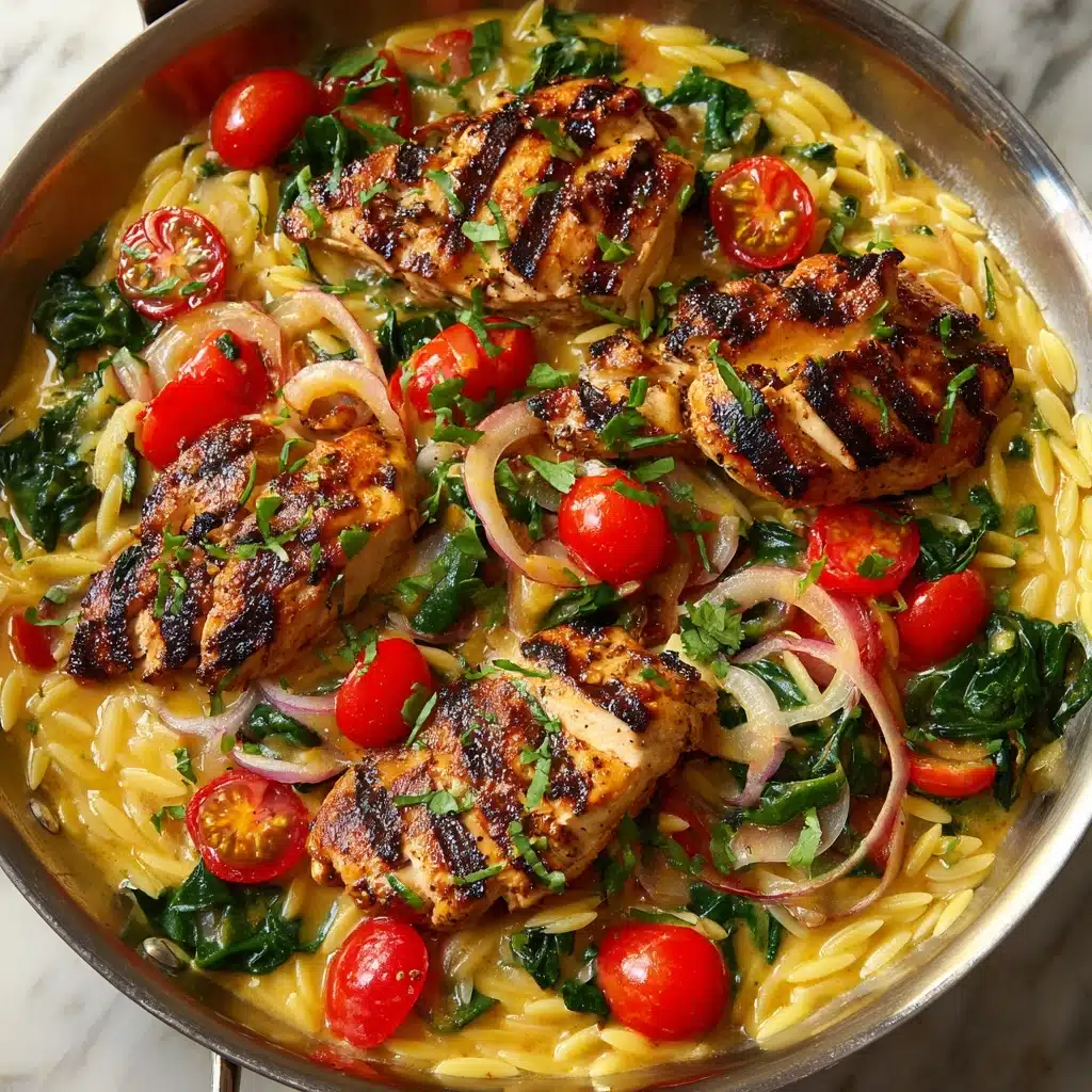 One-Pot Chicken Orzo Skillet Recipe - Recipe Image