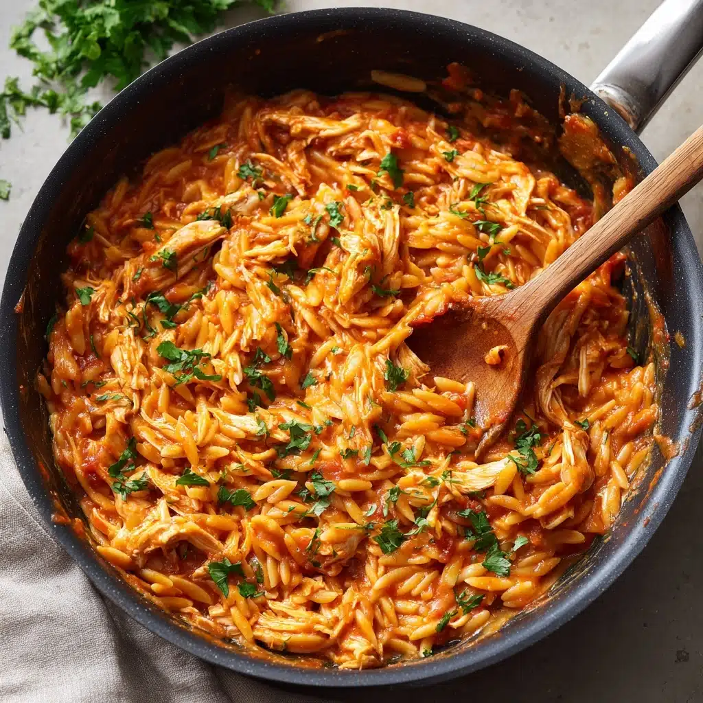 Creamy Tomato Orzo with Chicken Recipe - Recipe Image