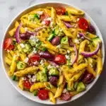 Lemon Herb Mediterranean Pasta Salad Recipe