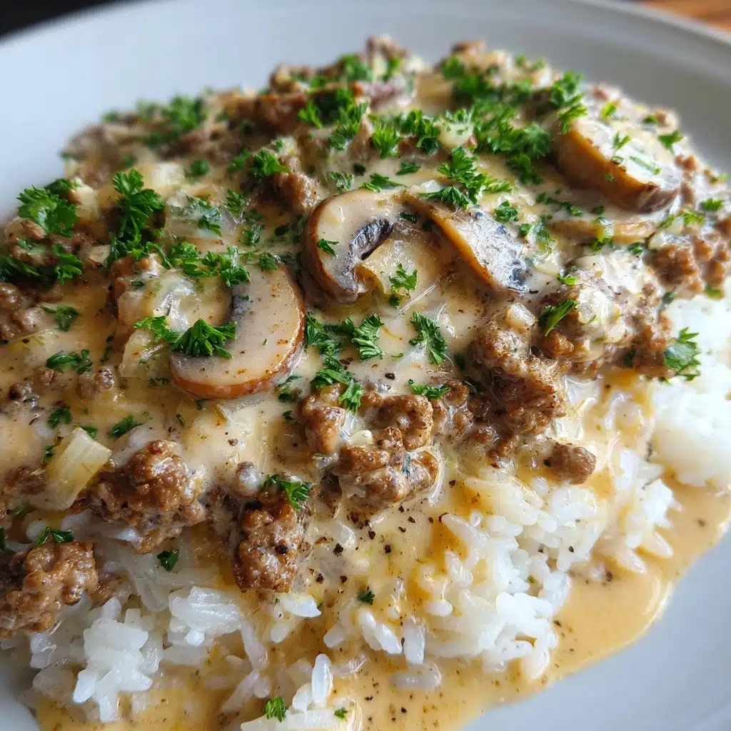 Ground Beef Stroganoff and Rice Recipe - Recipe Image
