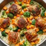 Creamy Garlic Chicken & Vegetables Recipe