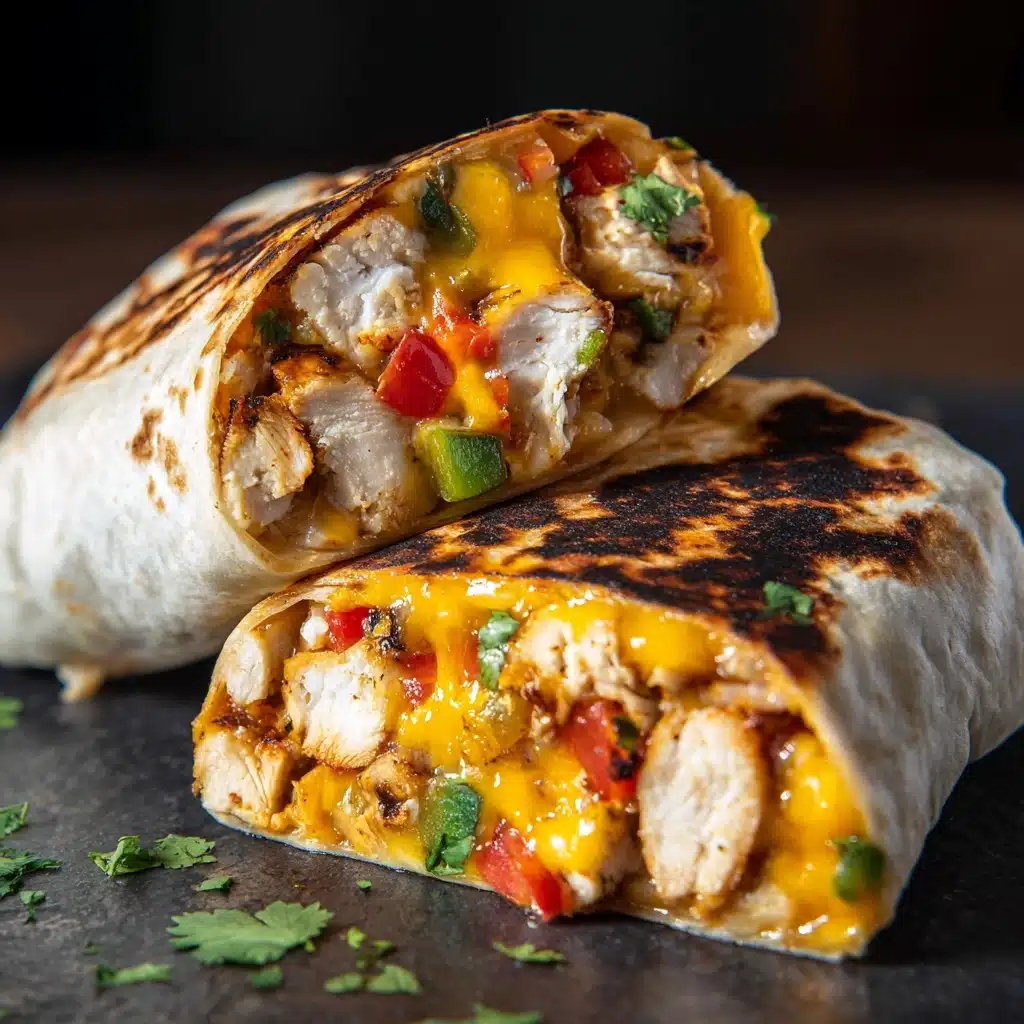 Tasty Cheesy Chicken Wraps Recipe - Recipe Image