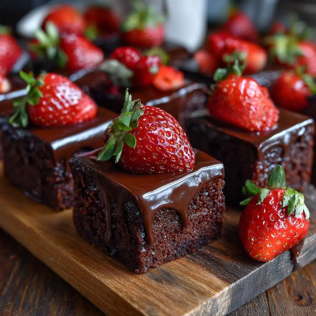 Chocolate Covered Strawberry Brownies Recipe - Recipe Image