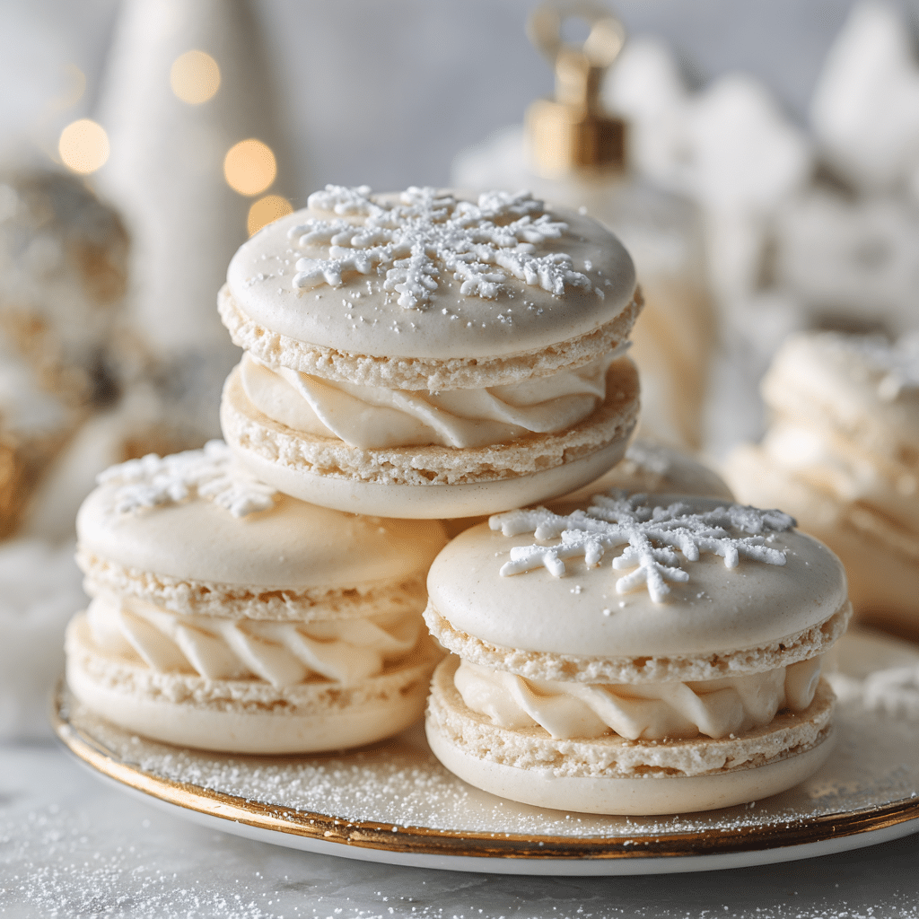 Snowflake Macarons Recipe - Recipe Image