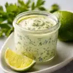 Creamy Garlic Lime Cilantro Sauce With Jalapeños Recipe