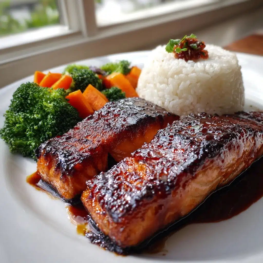Salmon Teriyaki with Steamed Rice Recipe - Recipe Image