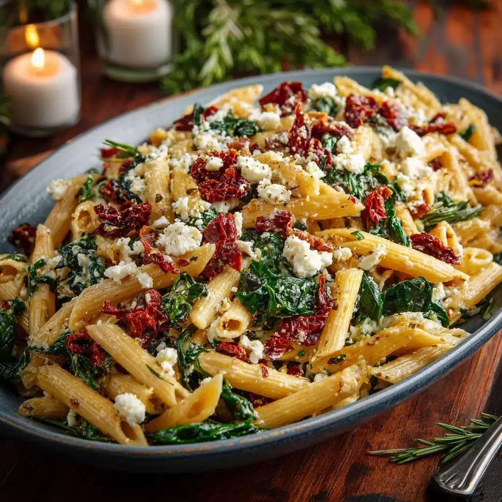 Pasta with Spinach and Feta Cheese Recipe