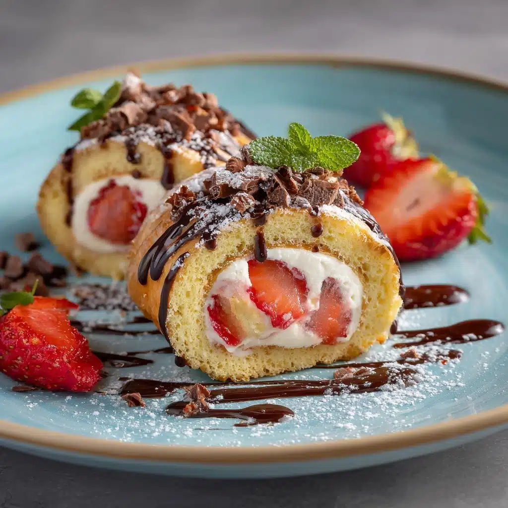 Strawberry Cream Rolls Recipe - Recipe Image