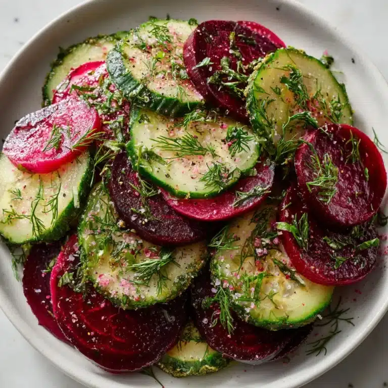 Crisp Cucumber and Beetroot Salad with Herb Dressing Recipe