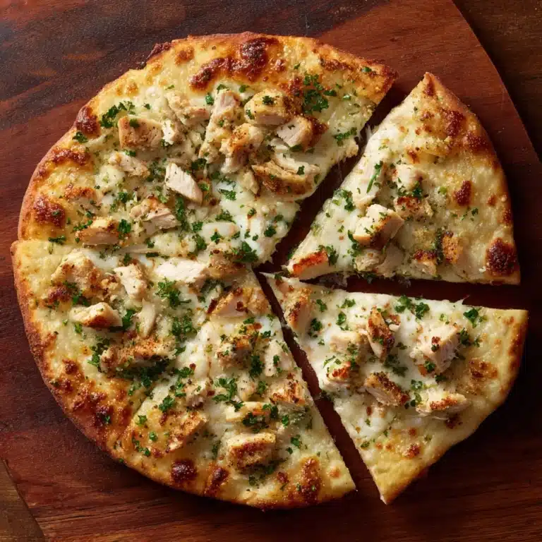 Roasted Garlic Chicken and Herb Pizza Recipe