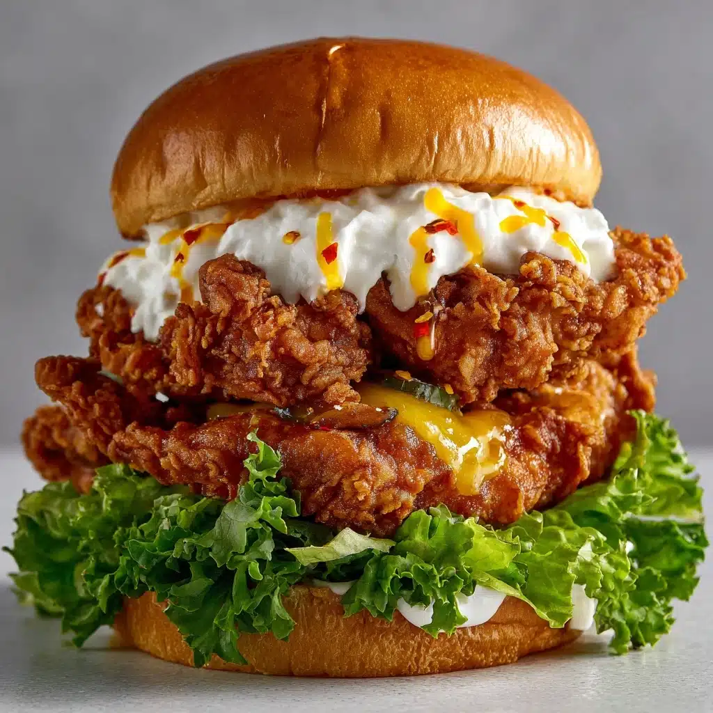 Spicy Crispy Chicken Burger Recipe - Recipe Image