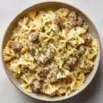 Creamy Beef and Bowtie Pasta Recipe