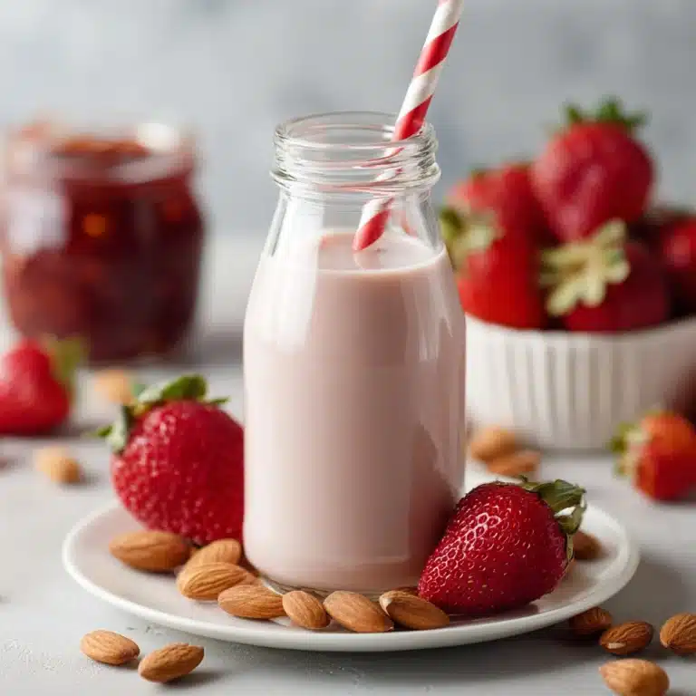 Strawberry Almond Milk Recipe