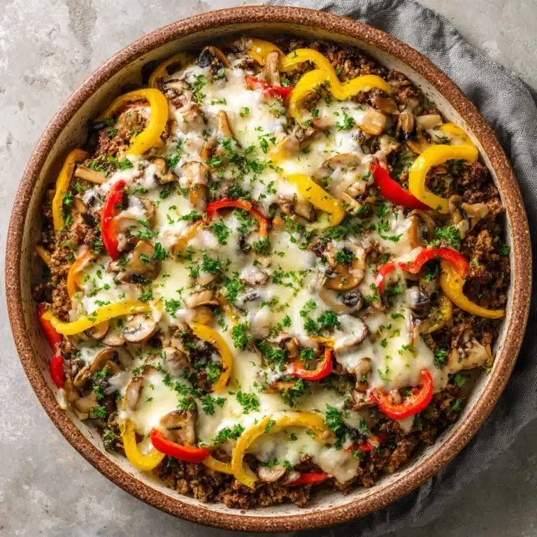 Philly Cheesesteak Casserole Recipe