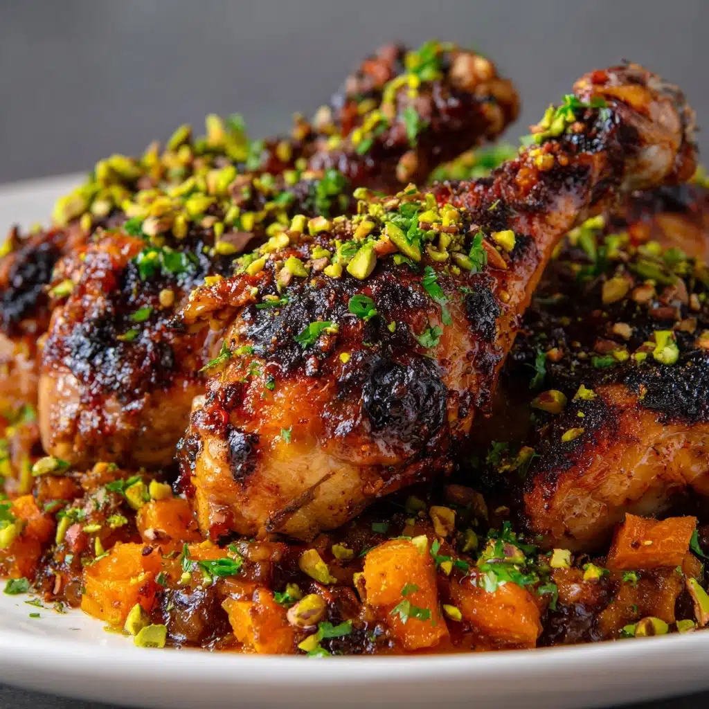 Roast Chicken with Carrots, Dates & Pistachios Recipe