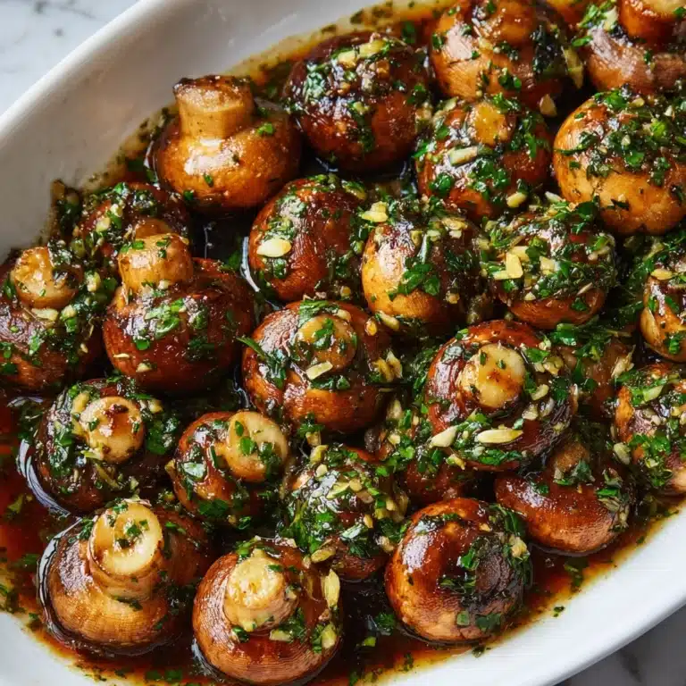 Balsamic Soy Roasted Garlic Mushrooms Recipe