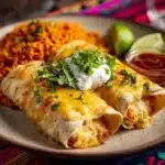 Smothered Green Chile Chicken Burritos Recipe