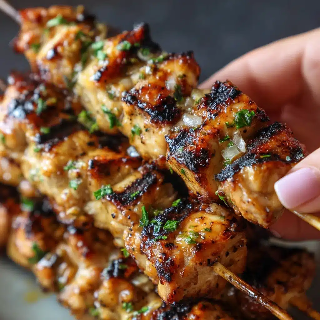 Air Fryer Garlic Parmesan Chicken Skewers Recipe